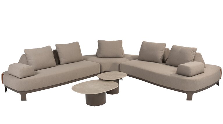 4so Santorini 3-delige loungeset all weather alu terre SHOWROOMVERLATER - afbeelding 2