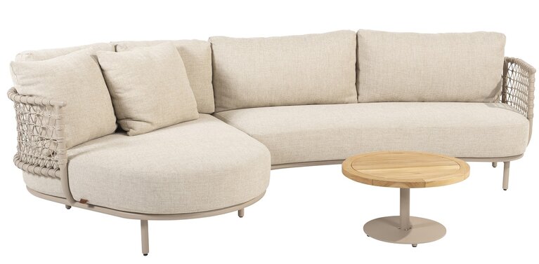 4so Sardinia 3-dlg loungeset latte organisch