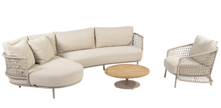 4so Sardinia 4-dlg loungeset latte organisch