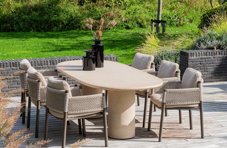 4so Savanne 7- delige diningset  rope - frame terre showroomverlater - afbeelding 9