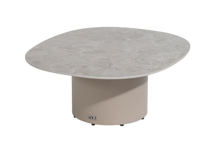 4so Sofie coffeetable 70x80cm latte - ceramic - afbeelding 2