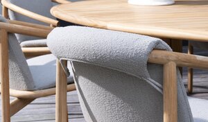 4so Tess 7-delige dining set natural teak rond showroomverlater - afbeelding 8