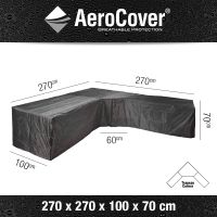 Aerocover beschermhoes loungeset l-shape 270x270cm trapeze - afbeelding 1