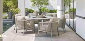 Applebee Bora Bora low 7-delige low dining set taupe - afbeelding 1