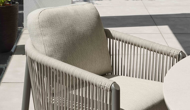 Applebee Bora Bora low dining chair taupe - afbeelding 3