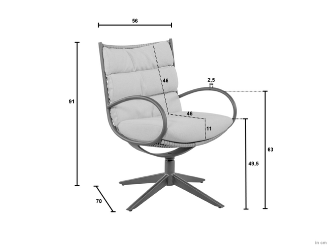 Applebee Camp bay 5-delige diningset rond bronze - afbeelding 6