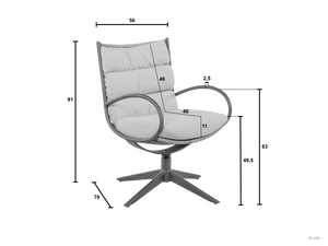 Applebee Camp Bay dining armchair bronze swivel - afbeelding 6