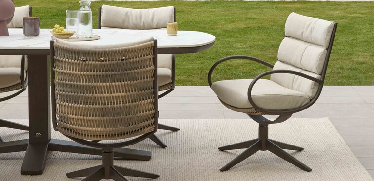 Applebee Camp Bay dining armchair bronze swivel - afbeelding 2