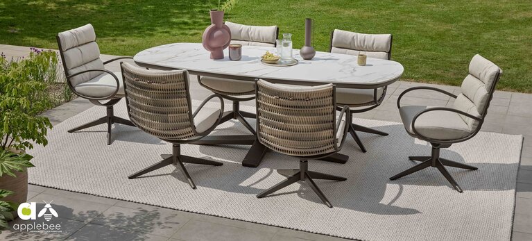 Applebee Camp Bay dining armchair bronze swivel - afbeelding 5
