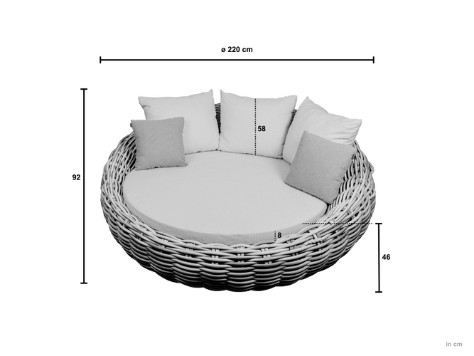 Applebee Cocoon daybed mocca boucle - afbeelding 4