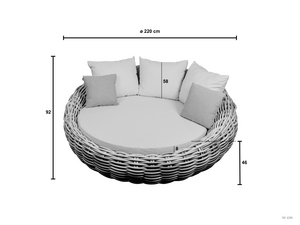 Applebee Cocoon daybed mocca boucle - afbeelding 4