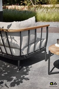 Applebee Condor loungebank 2-zits mat black - afbeelding 4