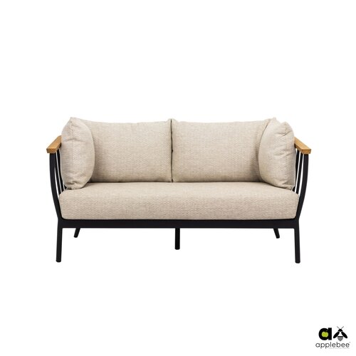 Applebee Condor loungebank 2-zits mat black - afbeelding 1
