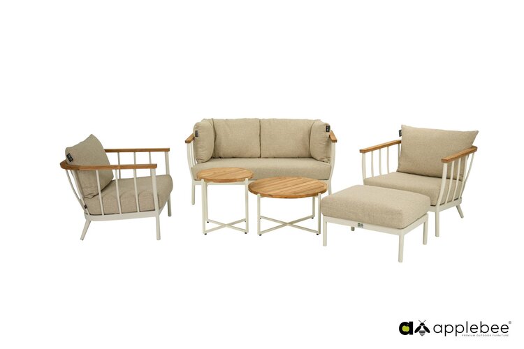 Applebee Condor loungebank 2-zits oyster - afbeelding 2