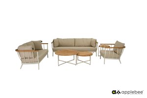Applebee Condor loungebank 3-zits oyster - afbeelding 2