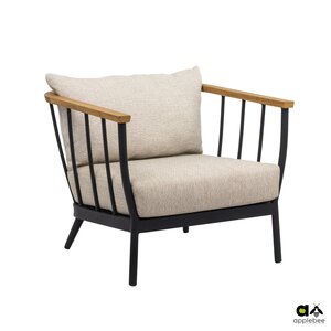 Applebee Condor loungechair mat black - afbeelding 1