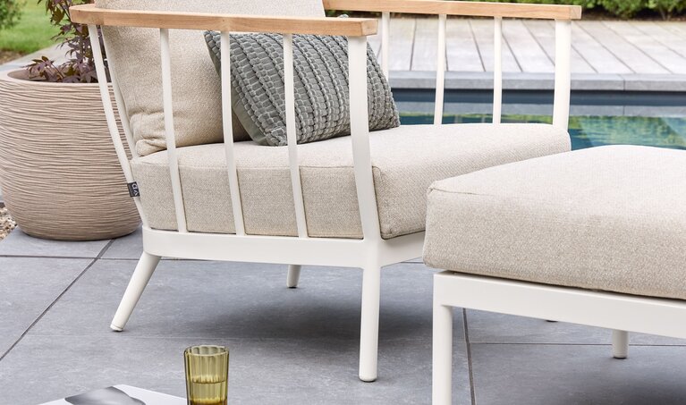 Applebee Condor ottoman Oyster - afbeelding 2