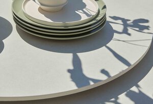 Applebee Melville dining tuintafel rond 140cm oyster - oyster  top keramiek - afbeelding 3