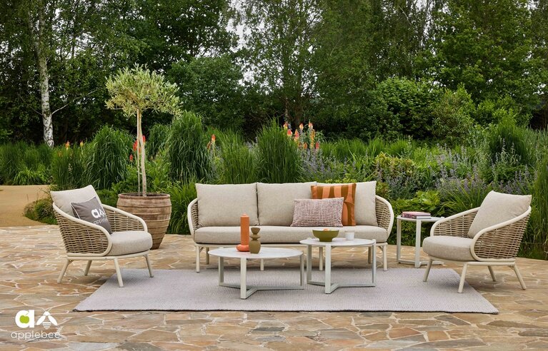 Applebee Pine key 2-delige tafelset oyster sintered stone - afbeelding 4