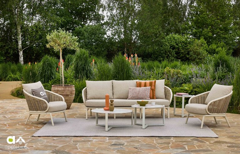 Applebee Pine key 5-delige loungeset oyster