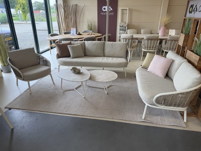 Applebee Pine key 5-delige sofa loungeset 40% korting oyster showroomverlater