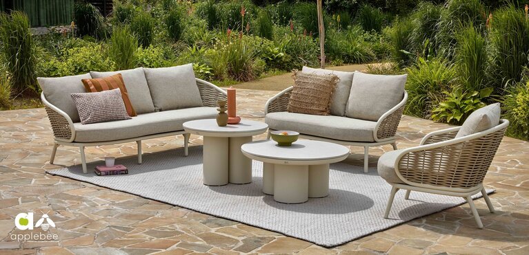 Applebee Pine key 5-delige sofa loungeset oyster - afbeelding 1