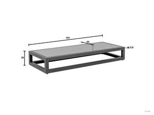 Applebee Santorini  coffee table 155x65cm taupe - afbeelding 2