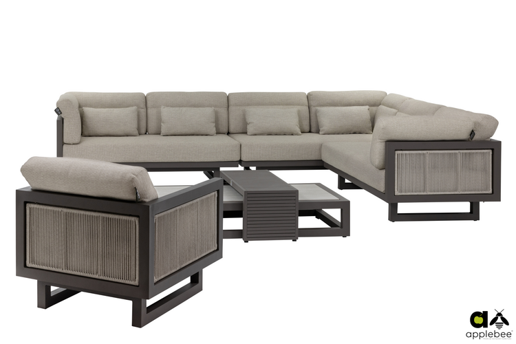 Applebee Santorini  coffee table 155x65cm taupe - afbeelding 4
