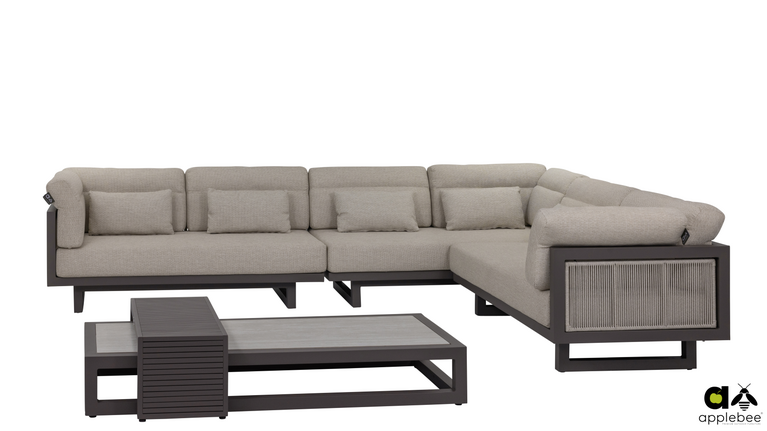 Applebee Santorini  coffee table 155x65cm taupe - afbeelding 3