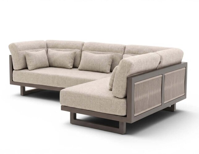 Applebee Santorini hoekloungeset small rechts taupe