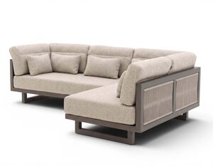 Applebee Santorini hoekloungeset small rechts taupe - afbeelding 1