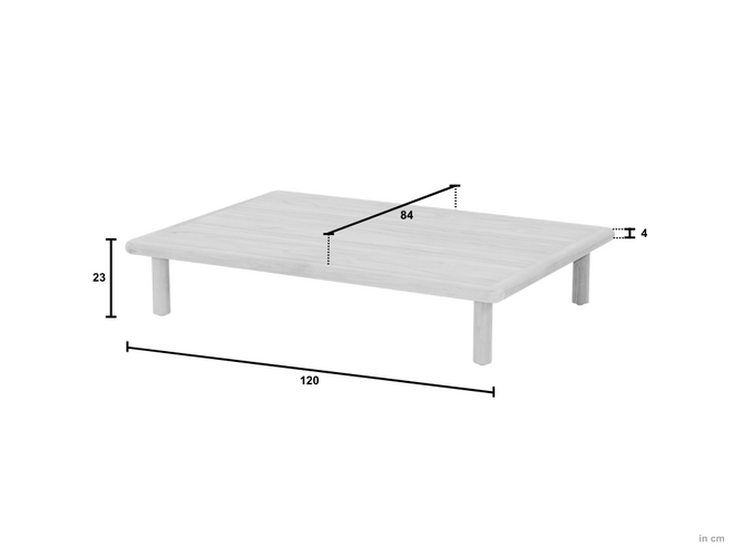 Applebee Sling cofee table 120x85cm teak - afbeelding 2