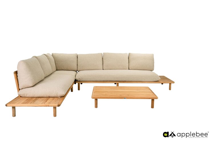 Applebee Sling hoekloungeset 327x260cm teak - afbeelding 1