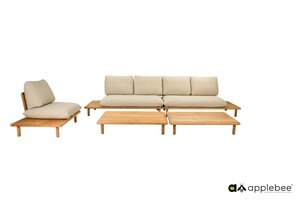 Applebee Sling loungeset 5-dlg  teak - afbeelding 1