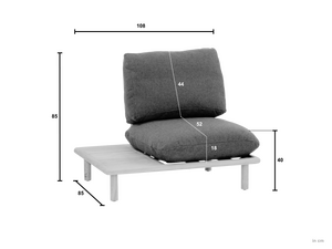 Applebee Sling single chair left teak - afbeelding 2
