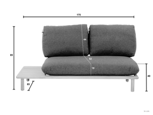 Applebee Sling sofa left 175 left teak - afbeelding 2