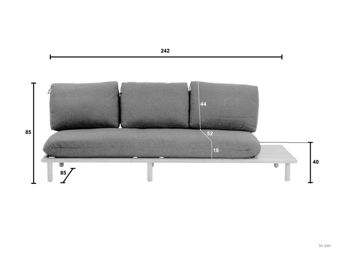 Applebee Sling sofa left 242 left teak - afbeelding 2