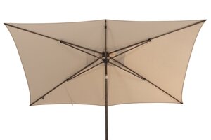 Azuro push up parasol 200x300cm beach  - wenge woodlook - afbeelding 2