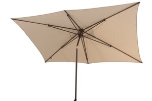 Azuro push up parasol 200x300cm beach  - wenge woodlook - afbeelding 1