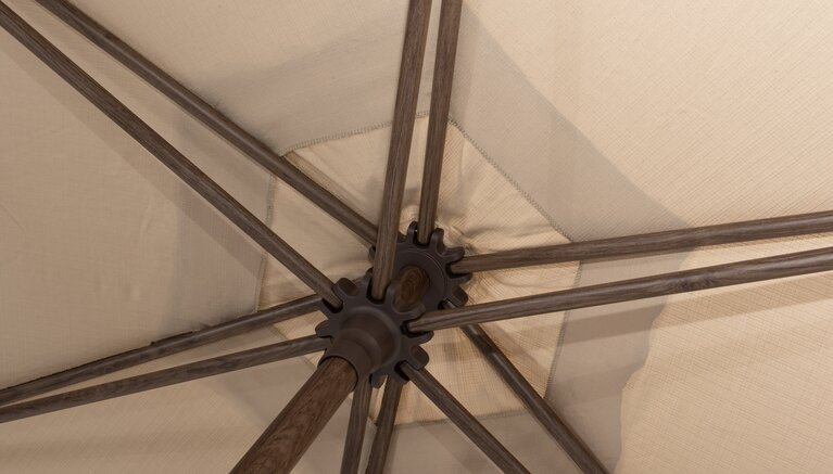 Azuro push up parasol 300cm beach  wenge woodlook - afbeelding 3