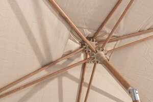 Azuro push up parasol 300cm Sand teaklook - afbeelding 3