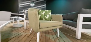 Beach 7 Amante loungechair Olive green - afbeelding 1