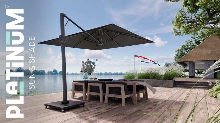 Beaufort zweefparasol premium 320x320cm manhattan - afbeelding 6