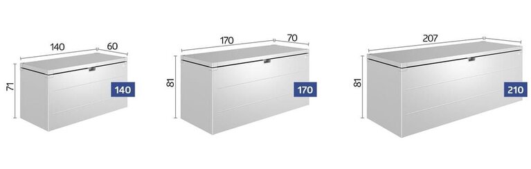 Biohort Stylebox 140cm donkergrijs metallic - afbeelding 2