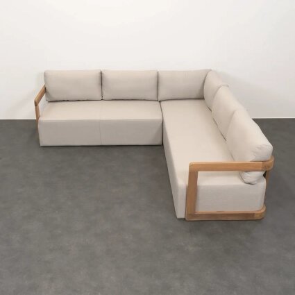 Bon Bilbao hoekloungeset  savanne grey sunbrella - teak frame - afbeelding 2