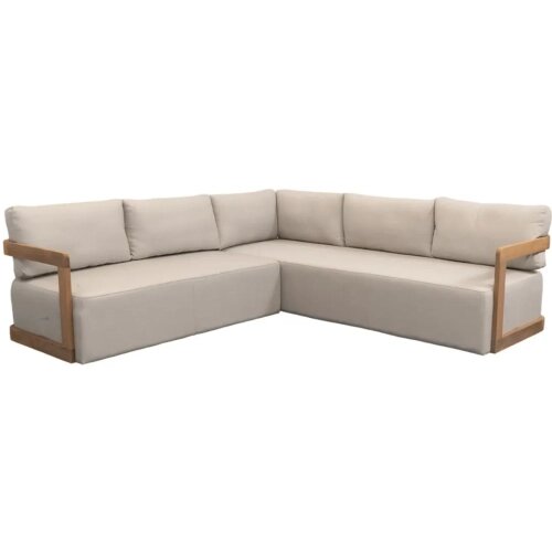 Bon Bilbao hoekloungeset  savanne grey sunbrella - teak frame - afbeelding 1