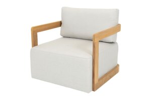 Bon Bilbao loungechair savanne grey sunbrella - teak frame OP=OP - afbeelding 1
