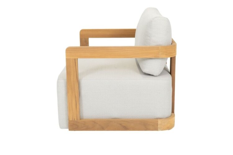 Bon Bilbao loungechair savanne grey sunbrella - teak frame OP=OP - afbeelding 2