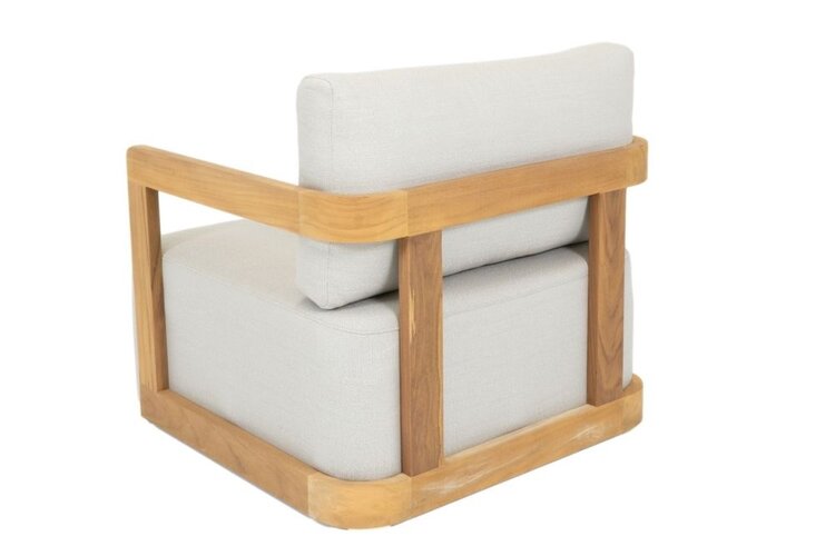 Bon Bilbao loungechair savanne grey sunbrella - teak frame OP=OP - afbeelding 3