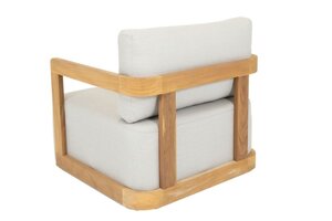 Bon Bilbao loungechair savanne grey sunbrella - teak frame OP=OP - afbeelding 3